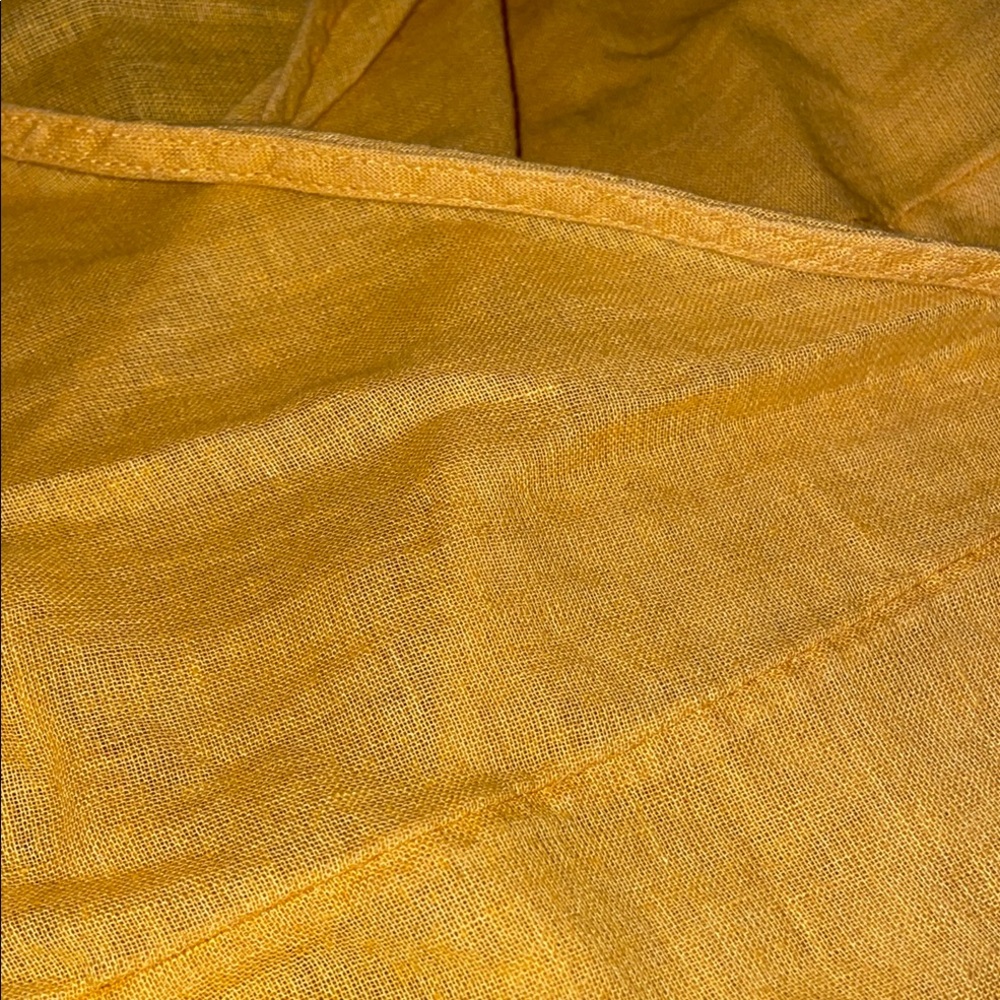 *SOLD* Old Navy Squash Yellow Linen|Cotton Wrap Blouse